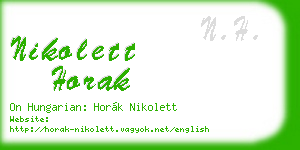 nikolett horak business card