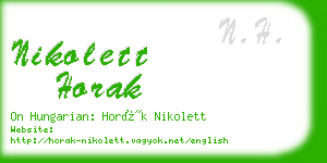 nikolett horak business card